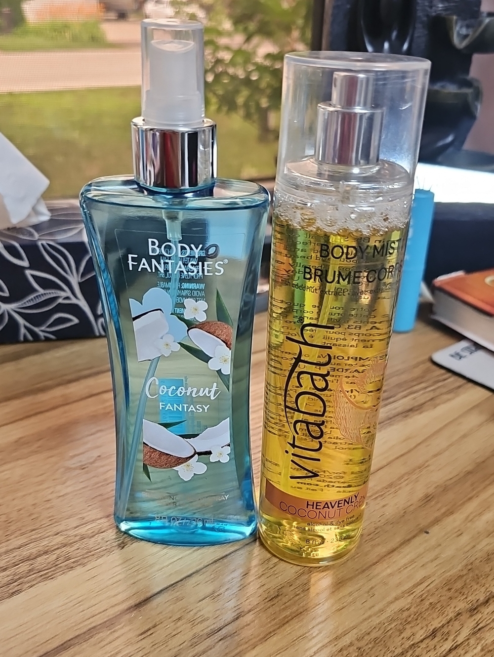 NEW 2 Coconut Body Mist — Blue & Gold Bottles